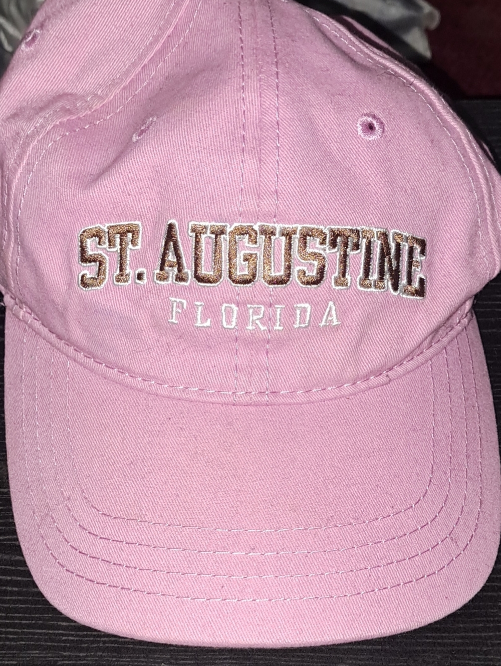 St. Augustine Embroidered Baseball Cap - Pink
